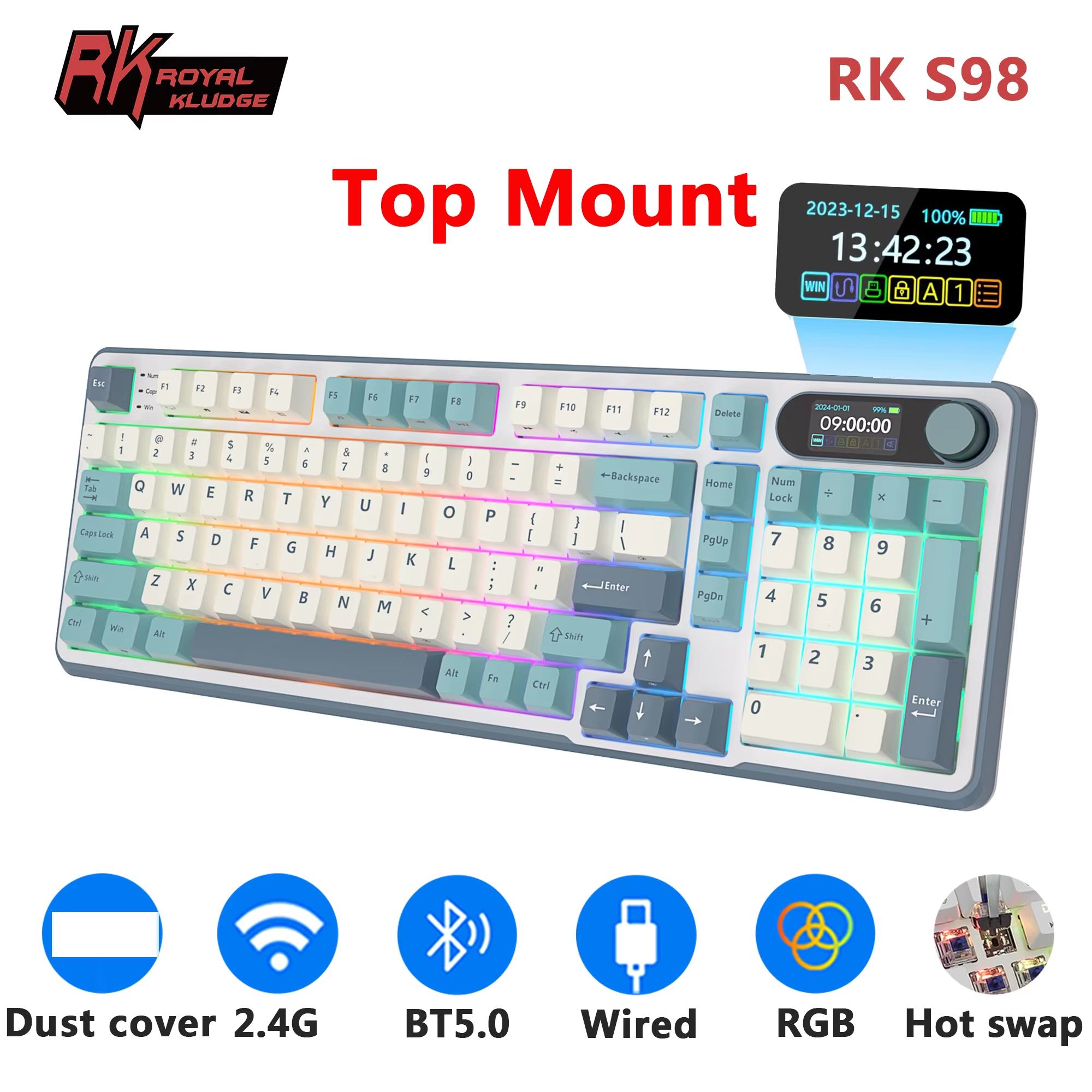 Gaming Keyboard Brand - RK ROYAL KLUDGE S98 Mechanical Keyboard