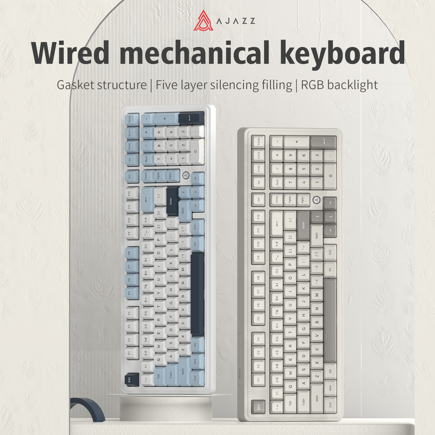 Keyboard Gaming Blue Switch - AJAZZ AK980 Wired Mechanical Keyboard Hot