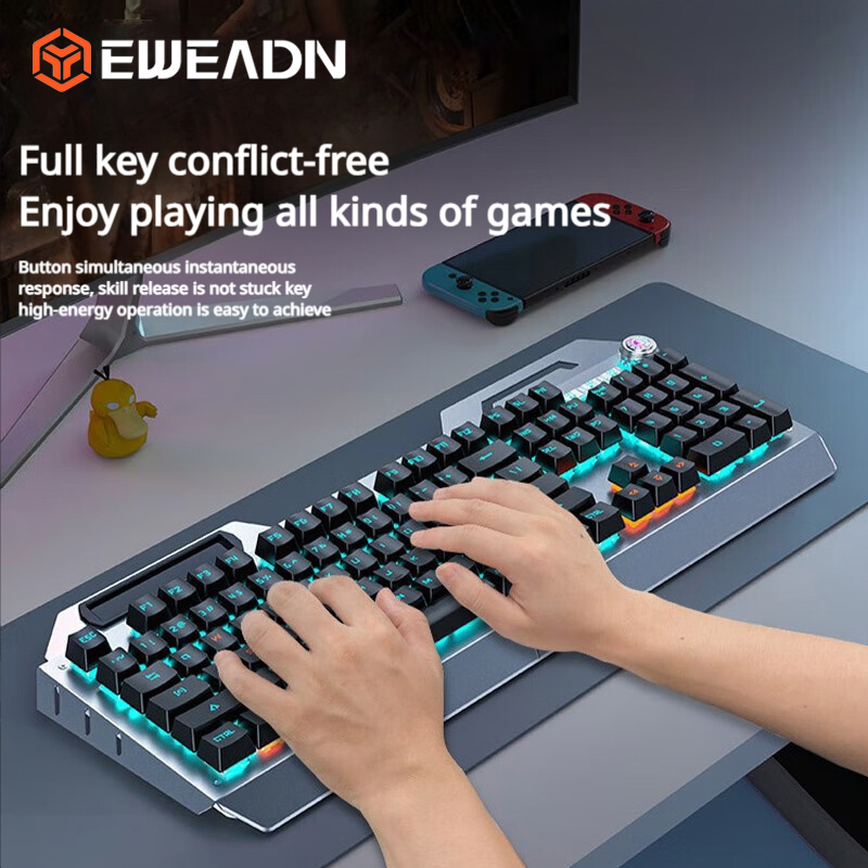 EWEADN TK900 Mechanical Keyboa - Keyboard Gaming Blue Switch 评论和价格