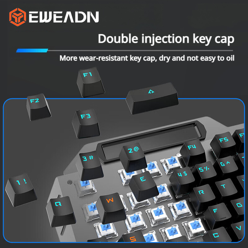EWEADN TK900 Mechanical Keyboa - Keyboard Gaming Blue Switch 评论和价格