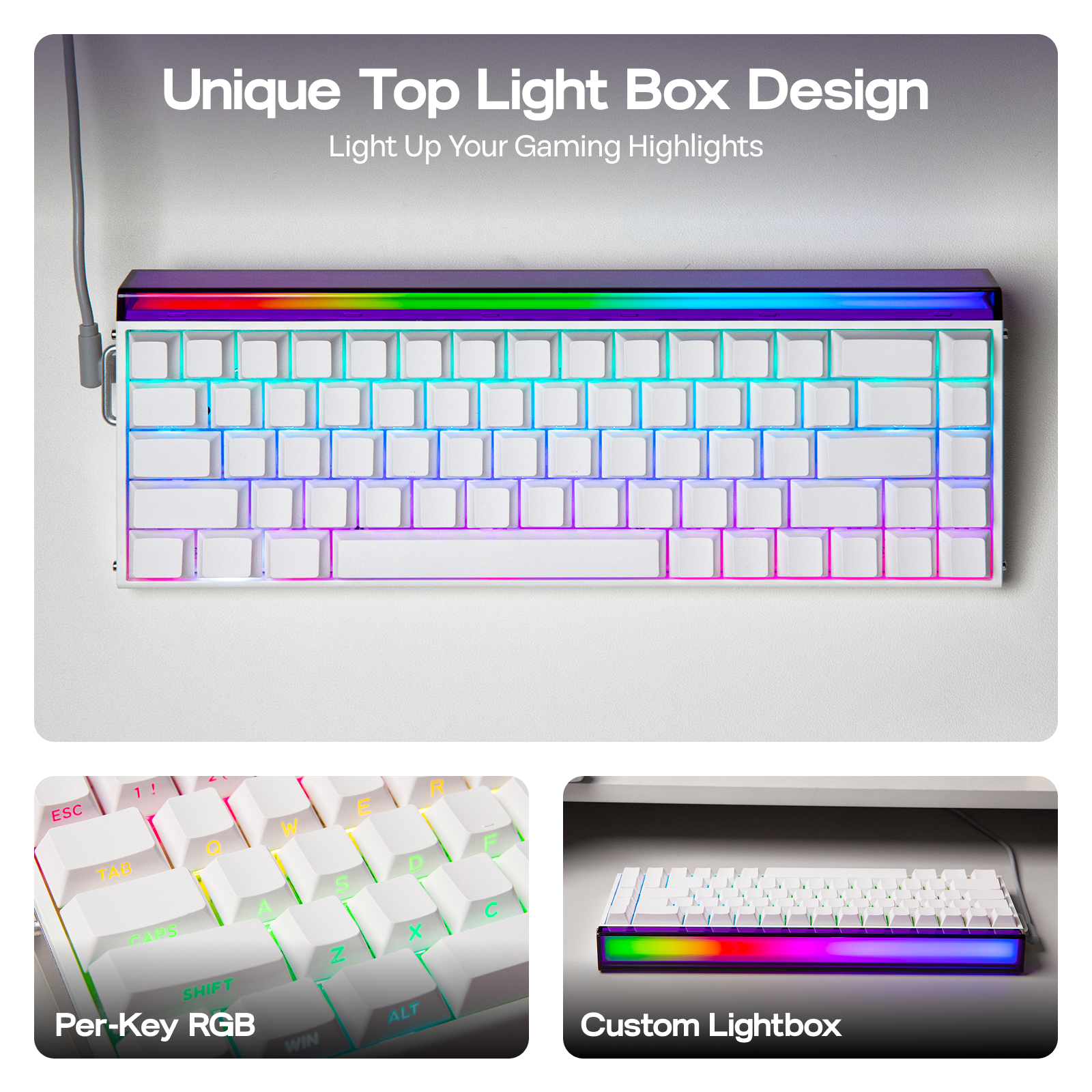 AULA Hero68 HE 65% ANSI QWERTY - Gaming Keyboard Hall Effect Switches 评论和价格