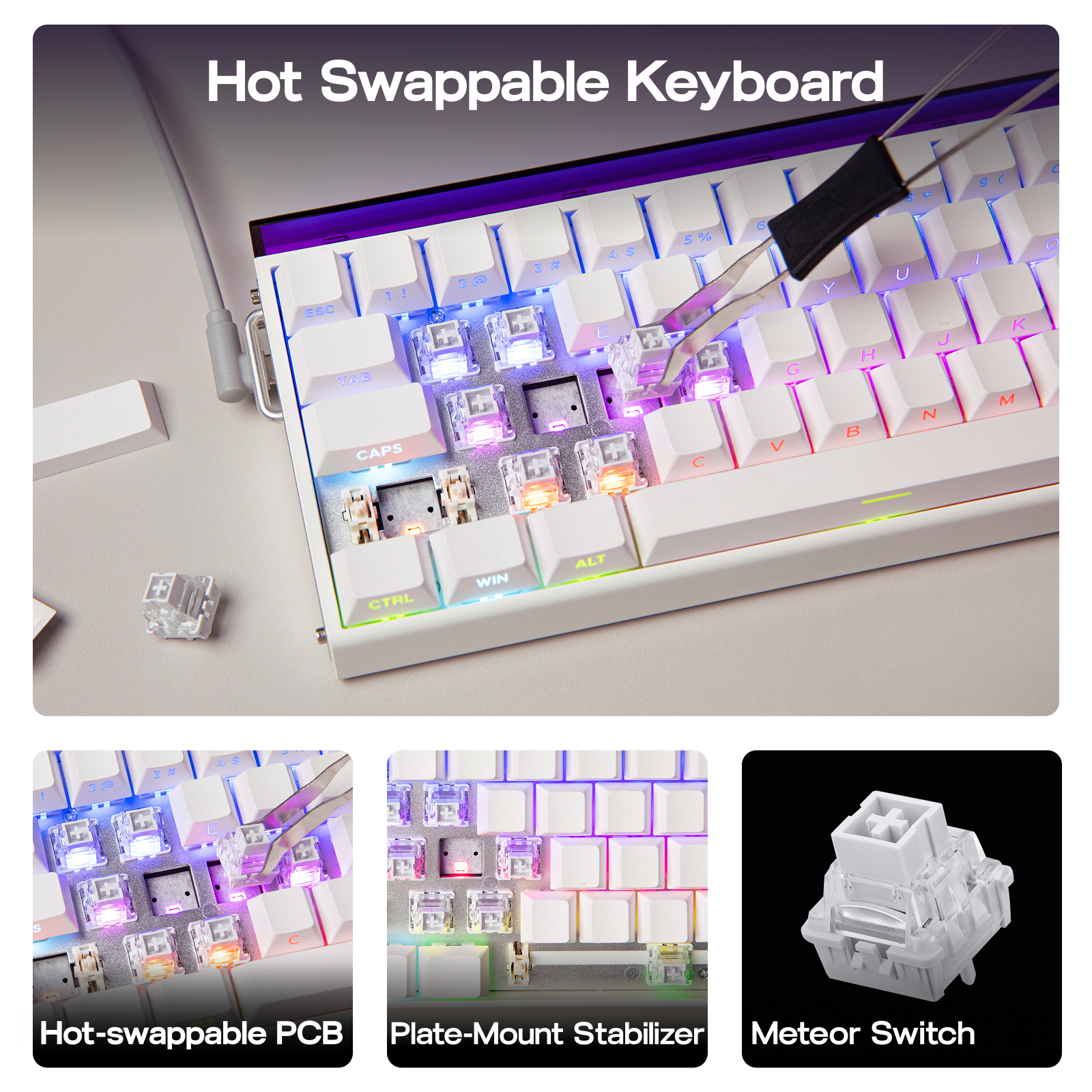 AULA Hero68 HE 65% ANSI QWERTY - Gaming Keyboard Hall Effect Switches 评论和价格