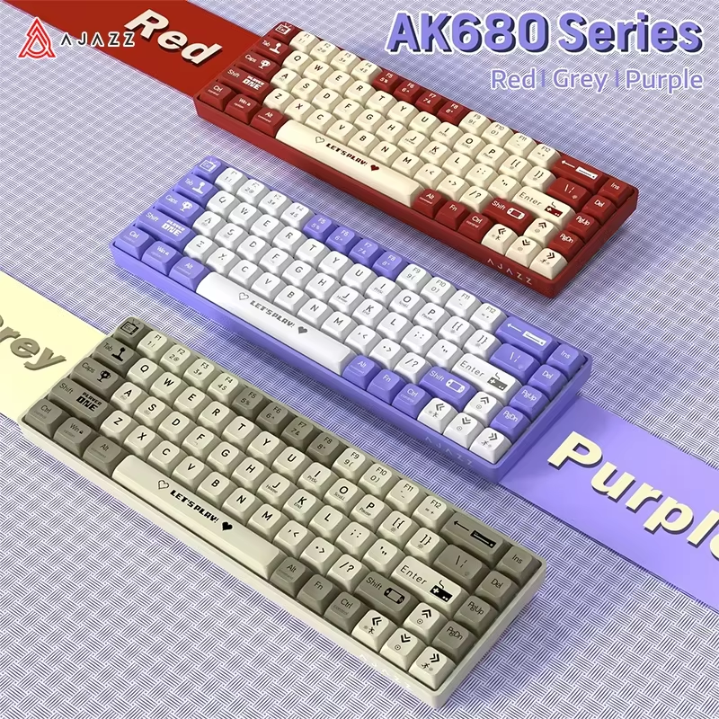AJAZZ AK680 65% Wired Gaming M - Keyboard Gaming Blue Switch 评论和价格