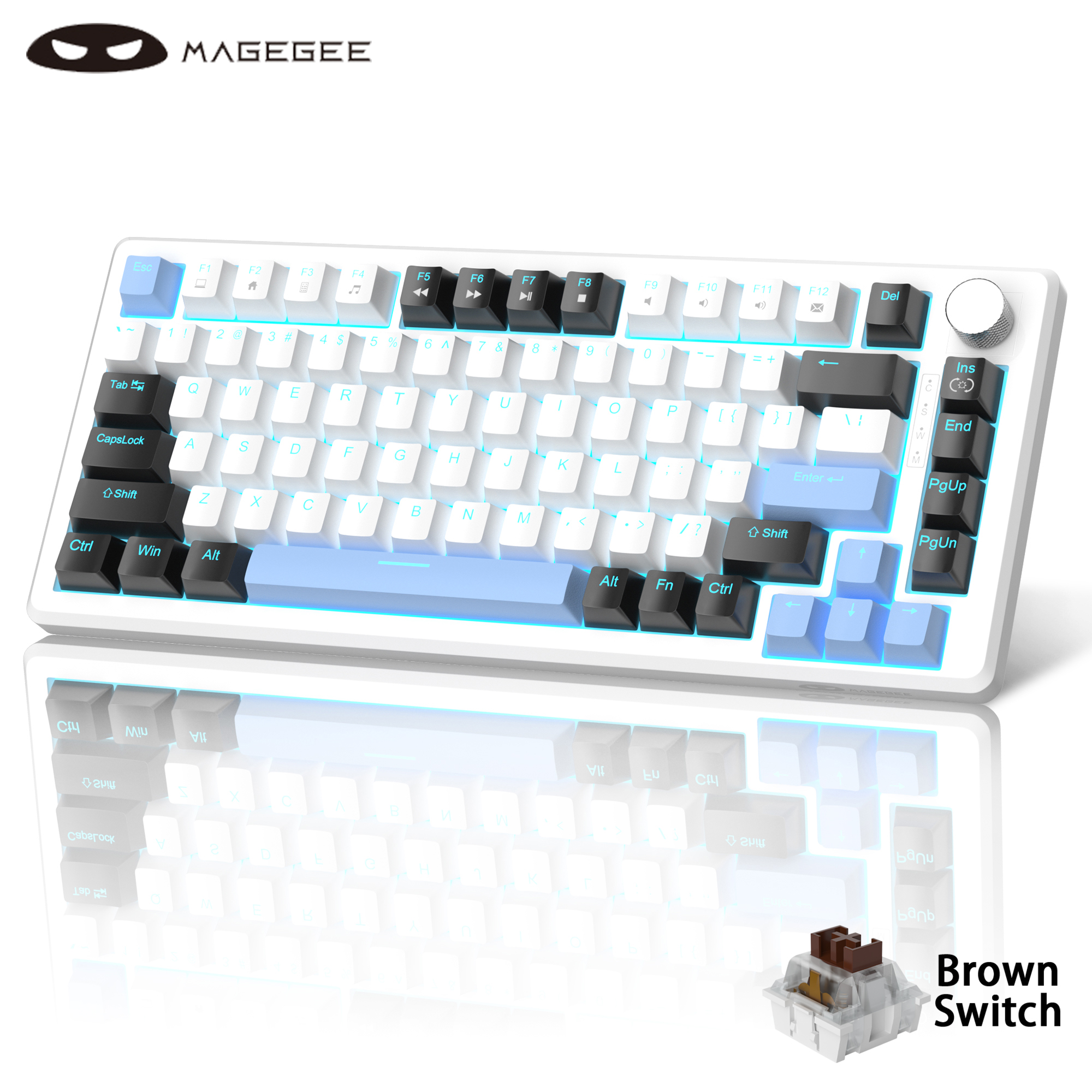 MageGee 75% Mechanical Gaming  - Keyboard Gaming Blue Switch 评论和价格