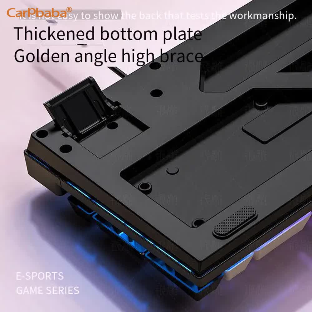 Carpbaba K500 104 Key USB Wire - Keyboard Gaming Blue Switch 评论和价格