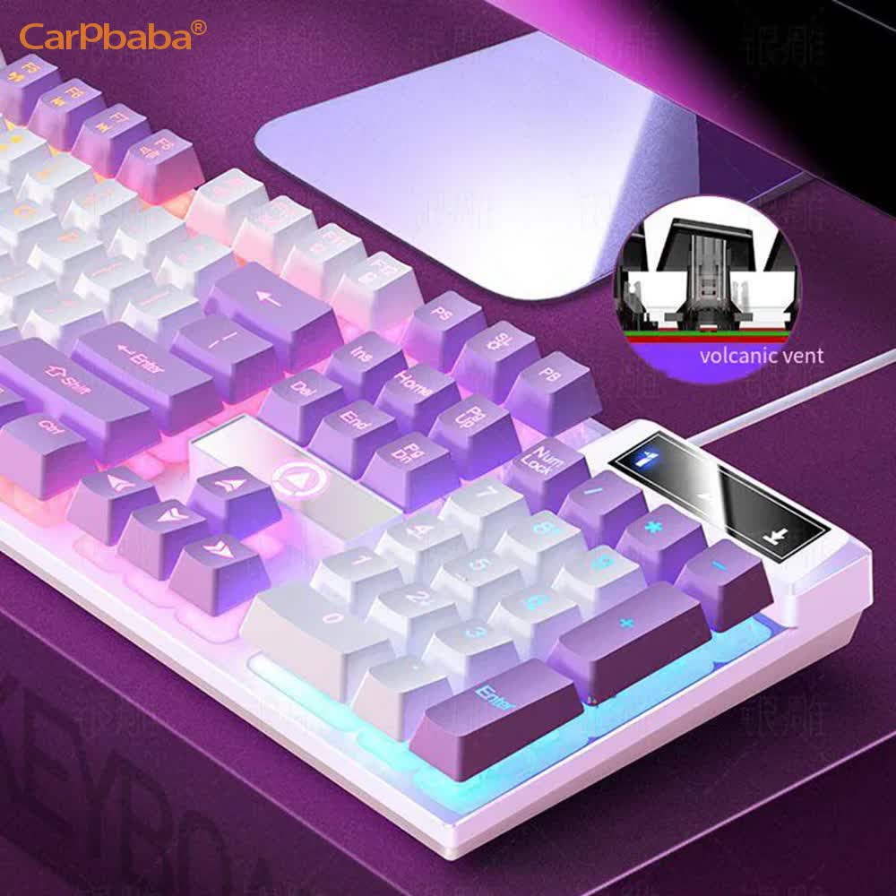 Carpbaba K500 104 Key USB Wire - Keyboard Gaming Blue Switch 评论和价格