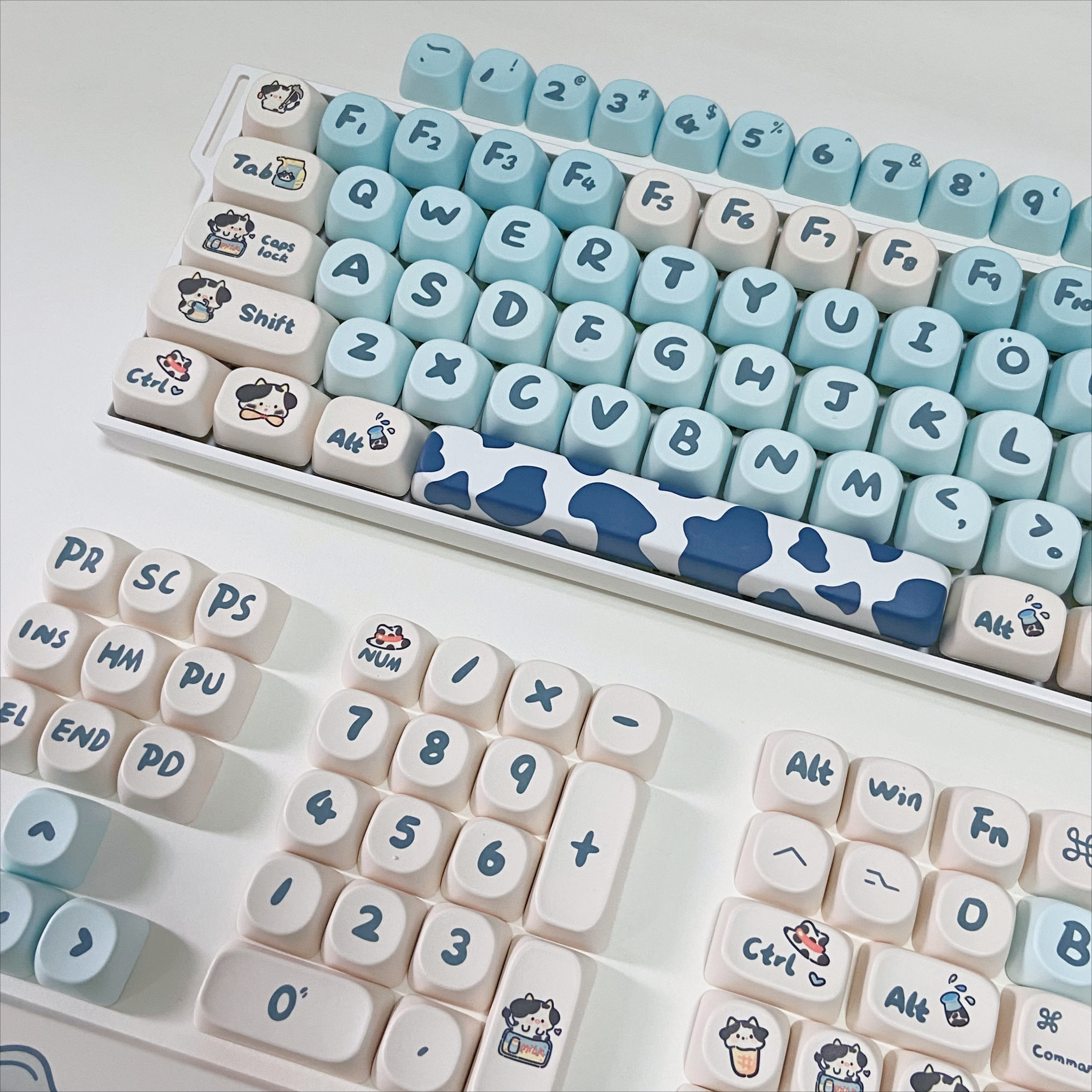 Blue Cow Keycaps for Mechanica - Gaming Keyboard Blue 评论和价格