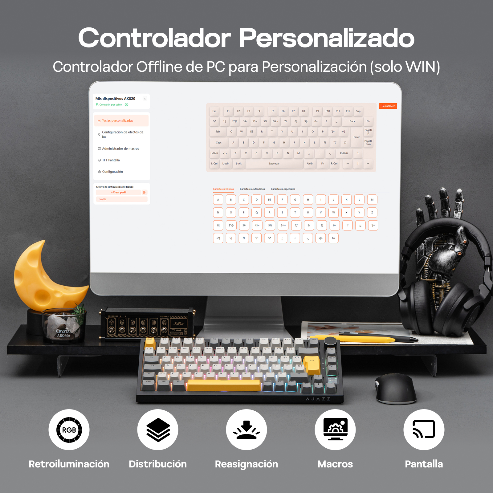 ISO-ES Layout EPOMAKER X AJAZZ - Keyboard Gaming Blue Switch 评论和价格