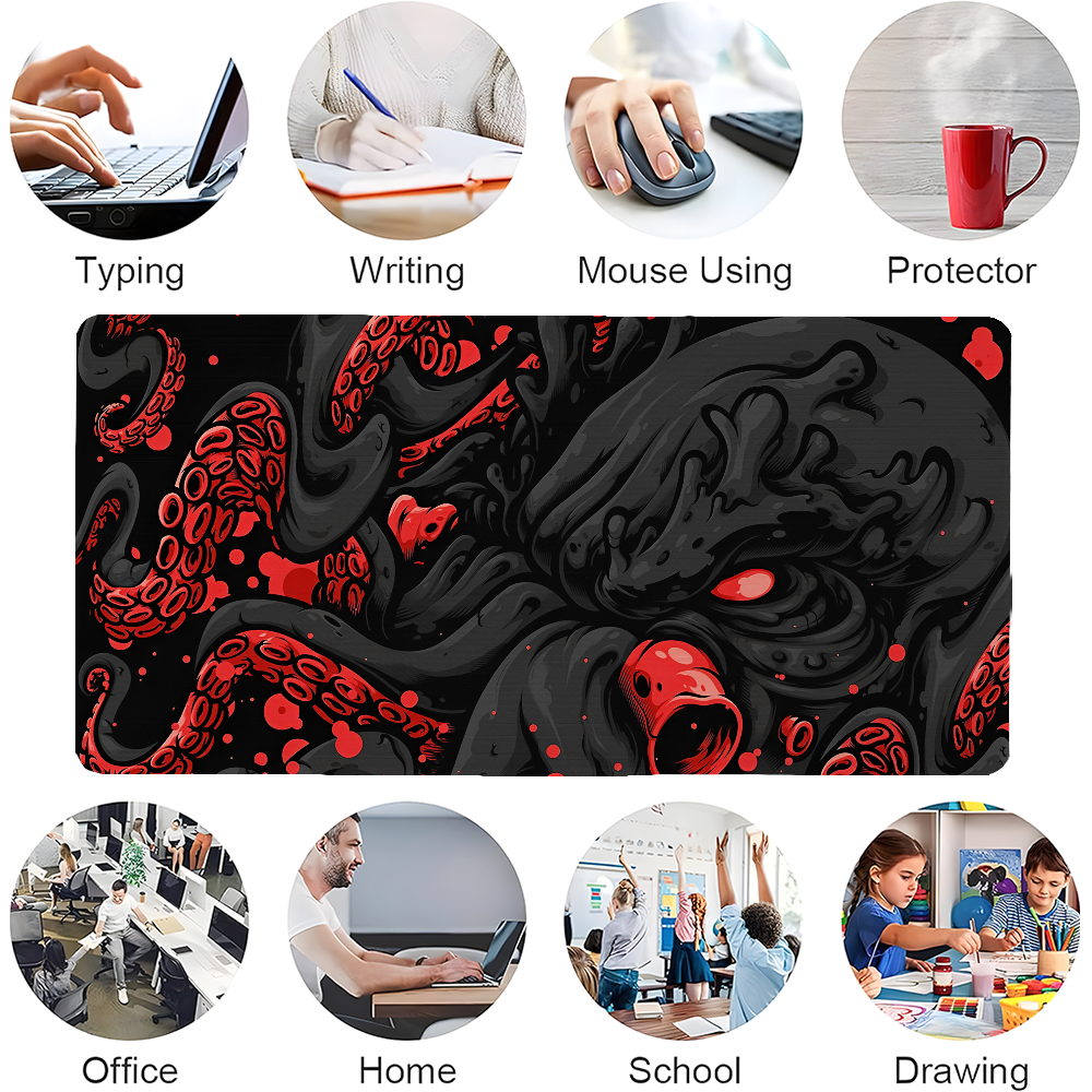 Octopus Monster Mousepad Large - Gaming Keyboard And Mouse Pad 评论和价格