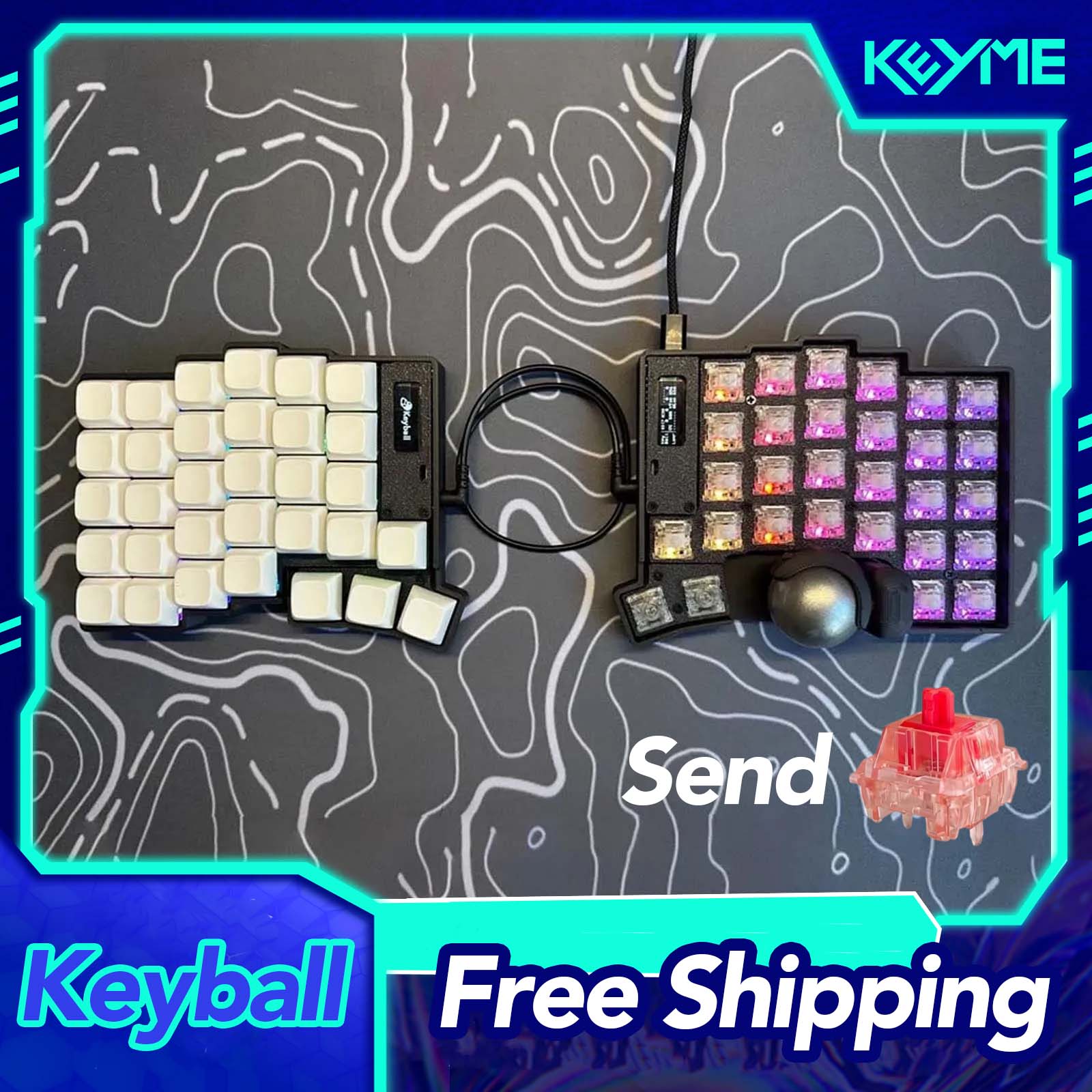 Keyball 39/44/61 Split Keyboar - Gaming Keyboard Extension 评论和价格