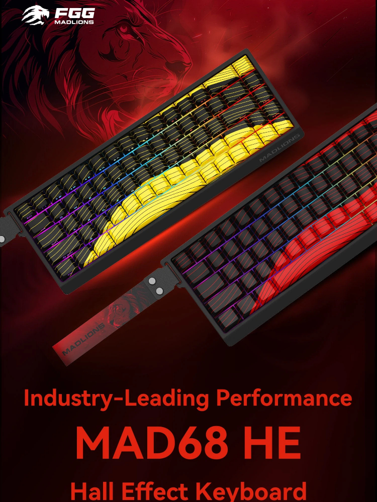 FGG MADLIONS MAD68 HE Hall Eff - Gaming Keyboard Hall Effect Switches 评论和价格