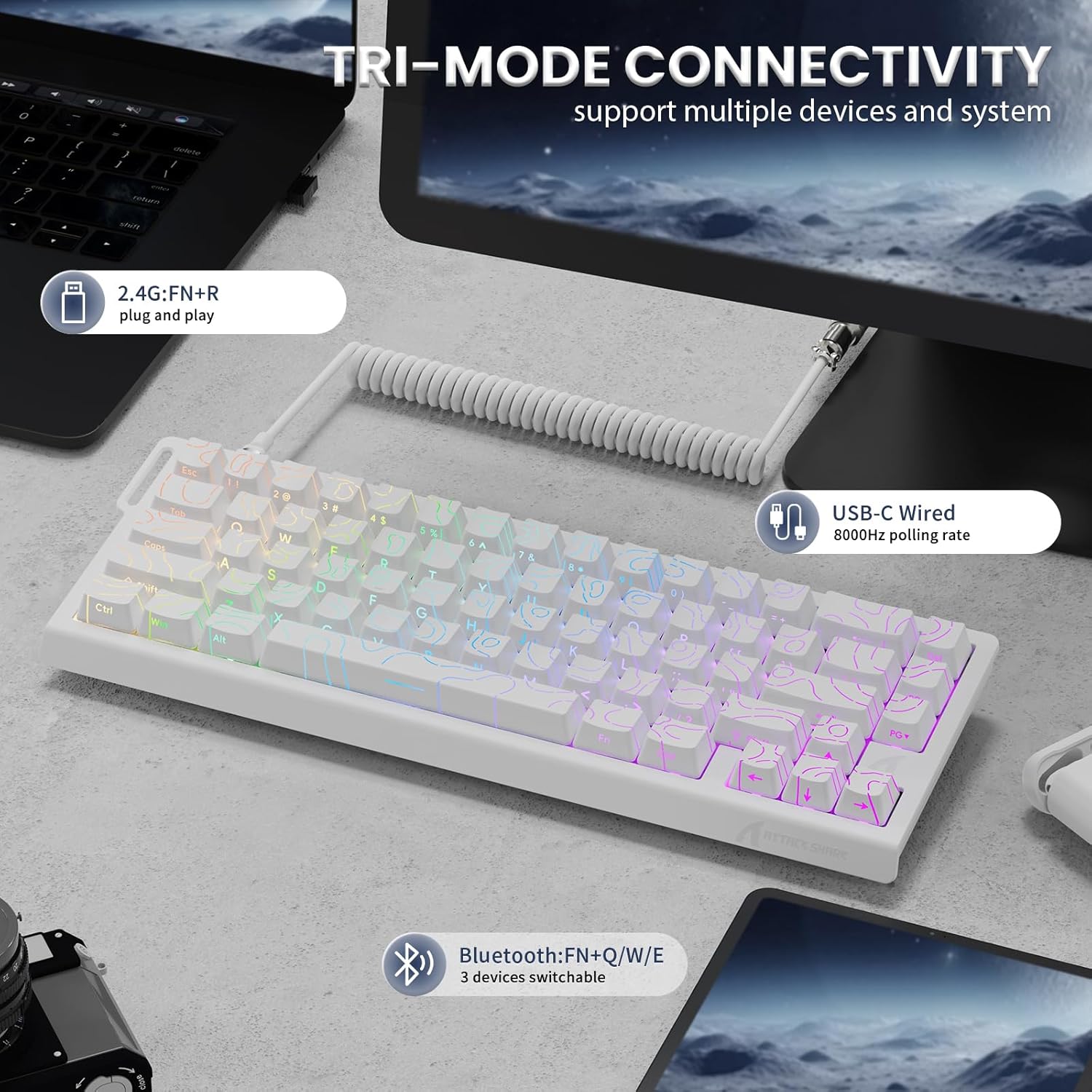 ATTACK SHARK X68PRO HE RGB Rap - Gaming Keyboard Brand 评论和价格