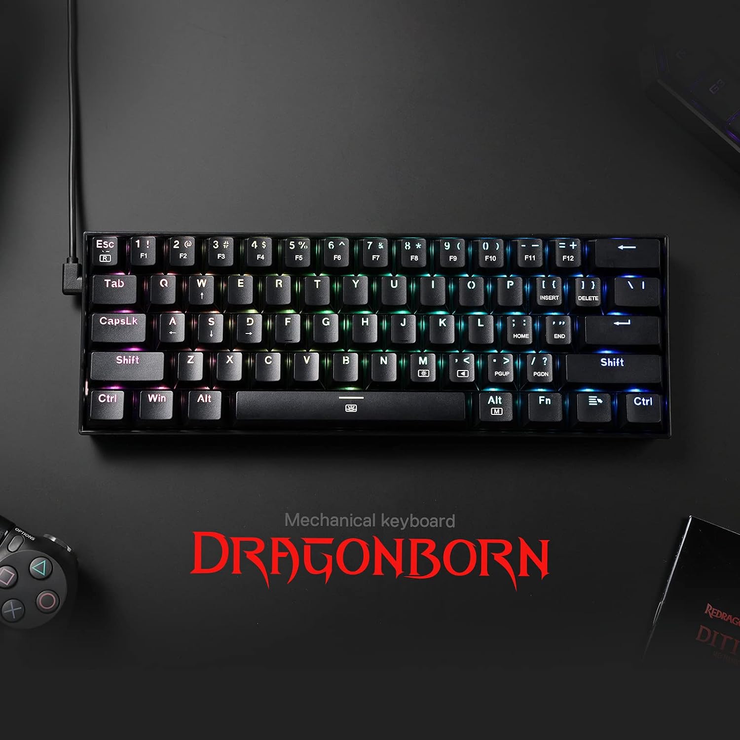 Redragon K630 Dragonborn 60% W - Gaming Keyboard Brand 评论和价格
