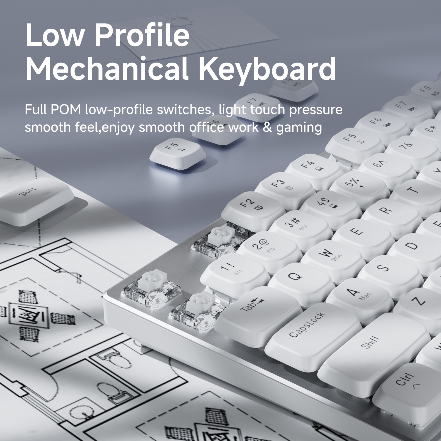 EWEADN Wireless Low-Profile Me - Gaming Keyboard Brand 评论和价格