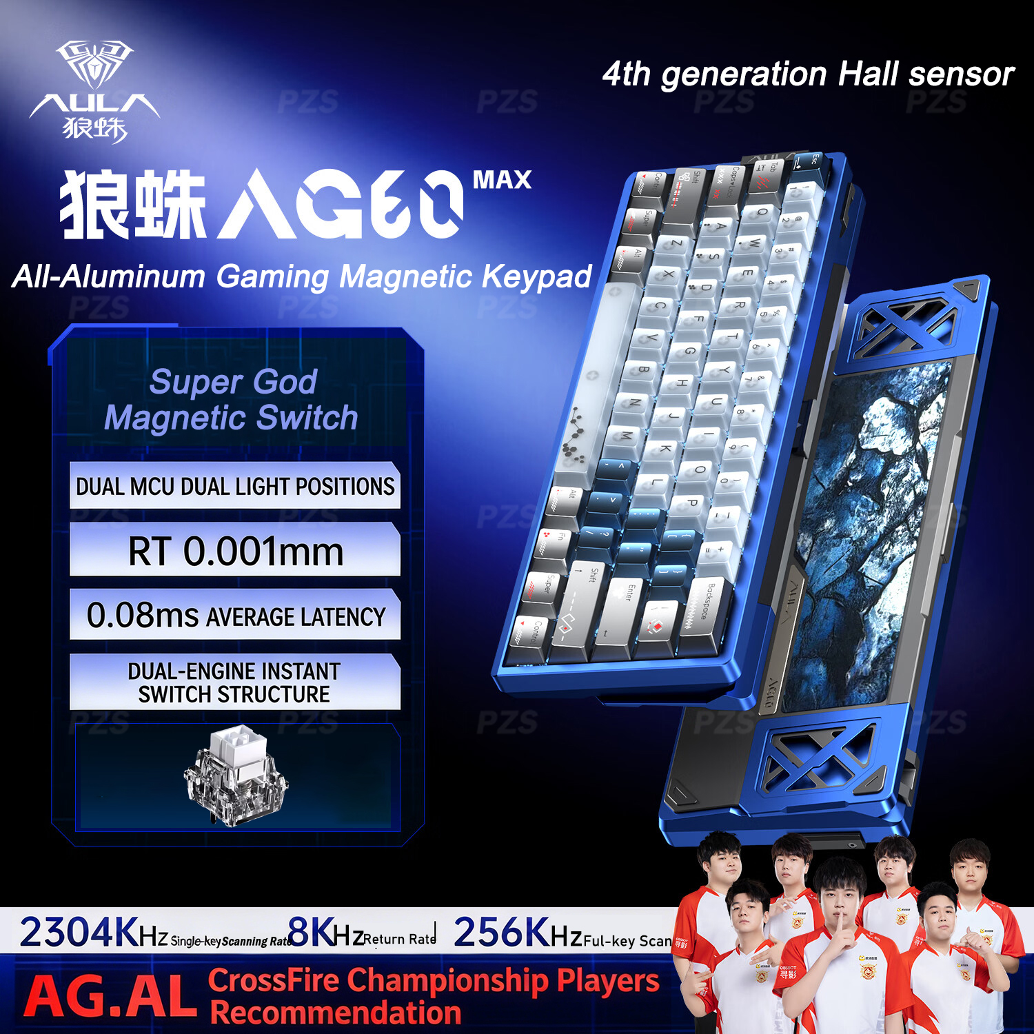 AULA AG60 Pro MAX Wired Mechan - Gaming Keyboard Hall Effect Switches 评论和价格