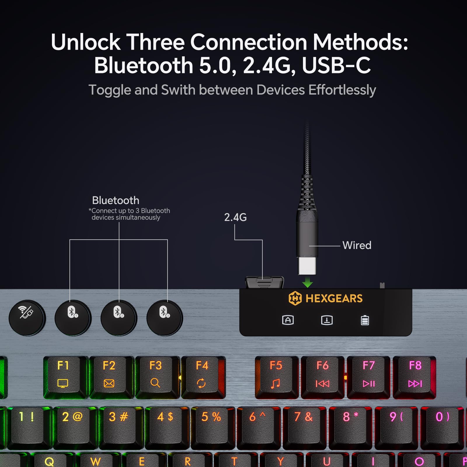 HEXGEARS A3 Mechanical Keyboar - Keyboard Gaming Blue Switch 评论和价格