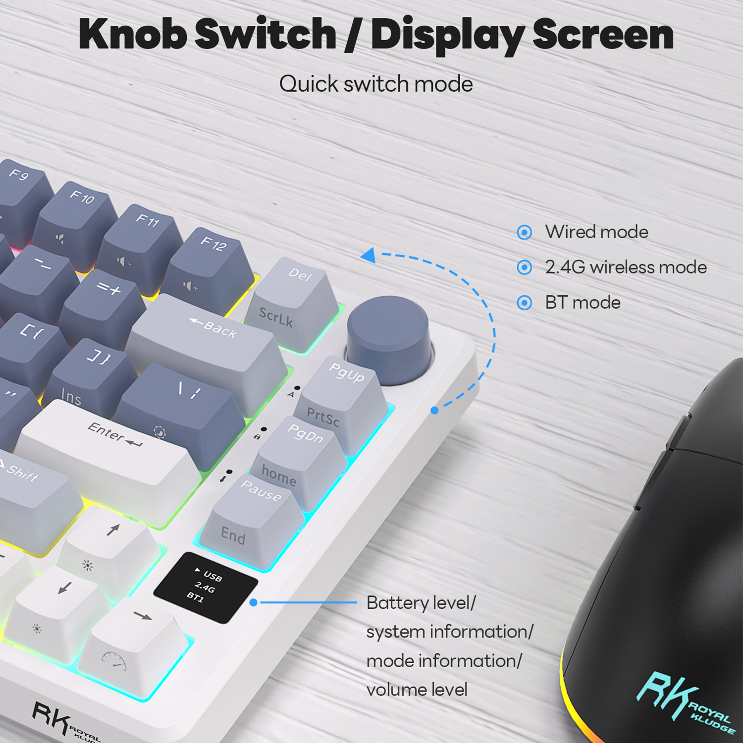 RK ROYAL KLUDGE M75 2.4G Wirel - Gaming Keyboard Brand 评论和价格