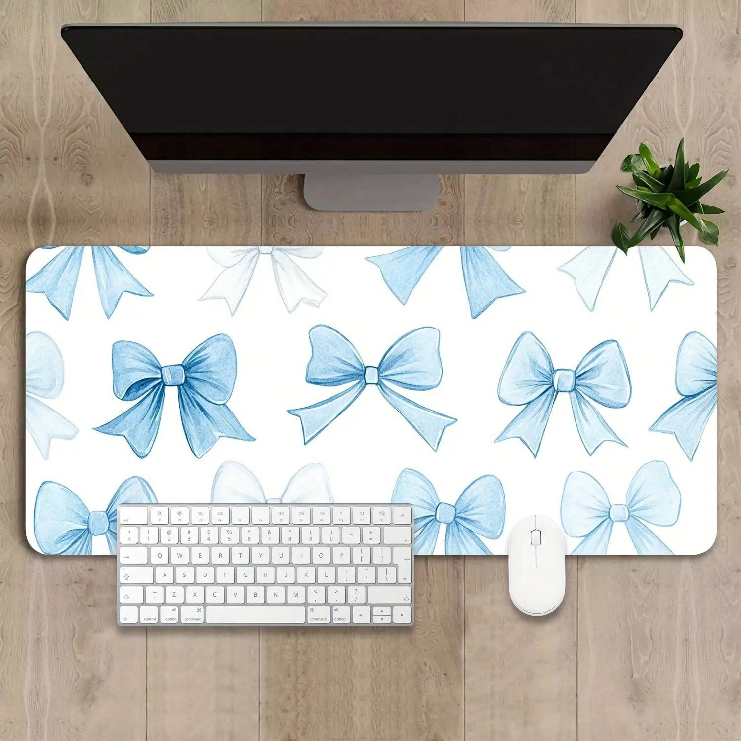 1 Pc Non-Slip Rubber Desk Mat  - Gaming Keyboard Blue 评论和价格
