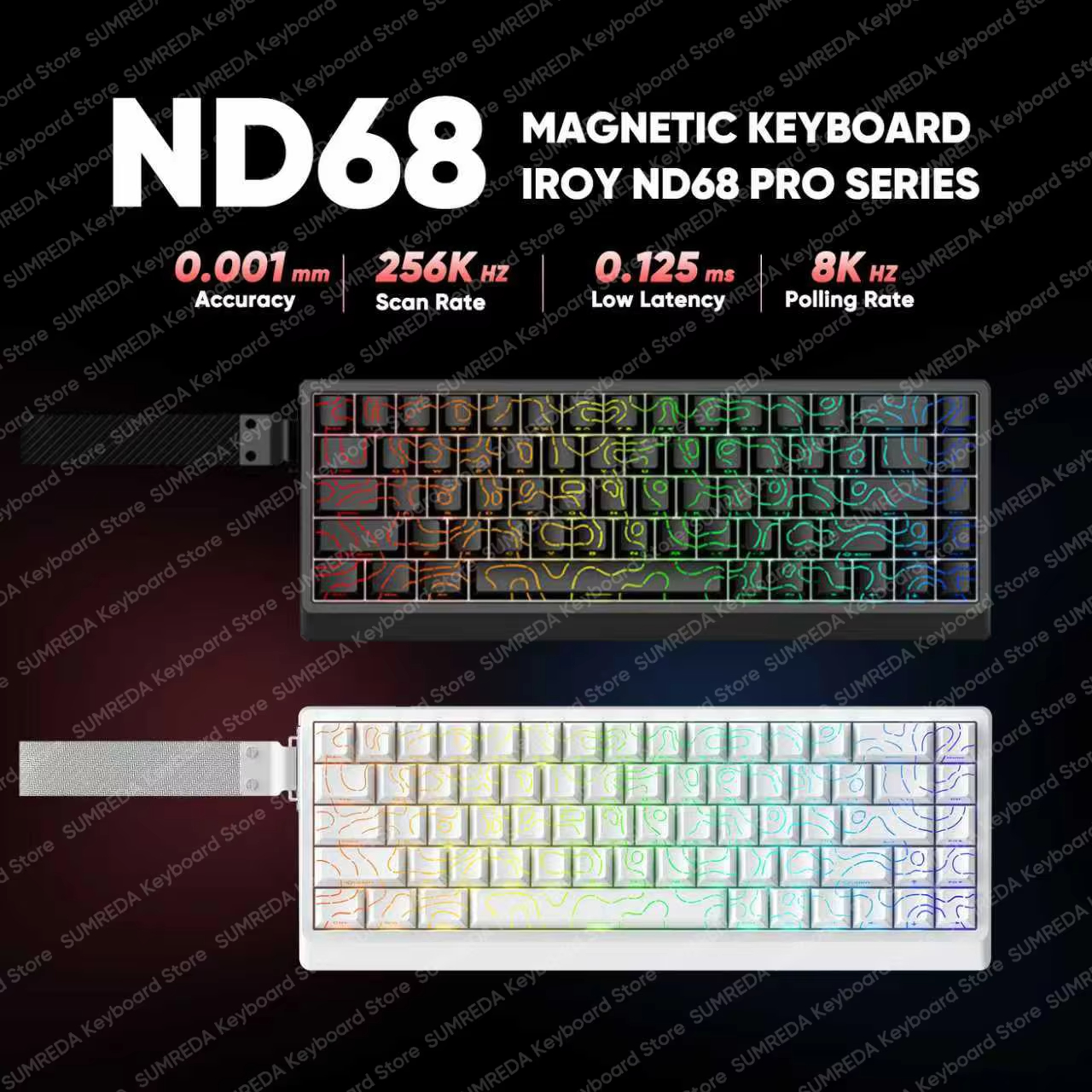 IROK ND68 Pro Gaming Mechanica - Gaming Keyboard Hall Effect Switches 评论和价格