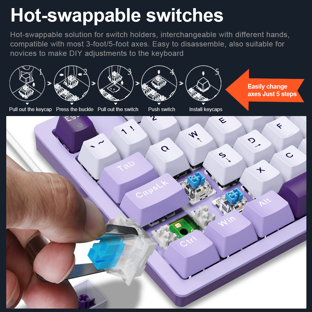 E-YOOSO Z94 USB Mechanical Gam - Keyboard Gaming Blue Switch 评论和价格